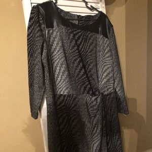Preston & York Dress w/ faux leather accent (New)